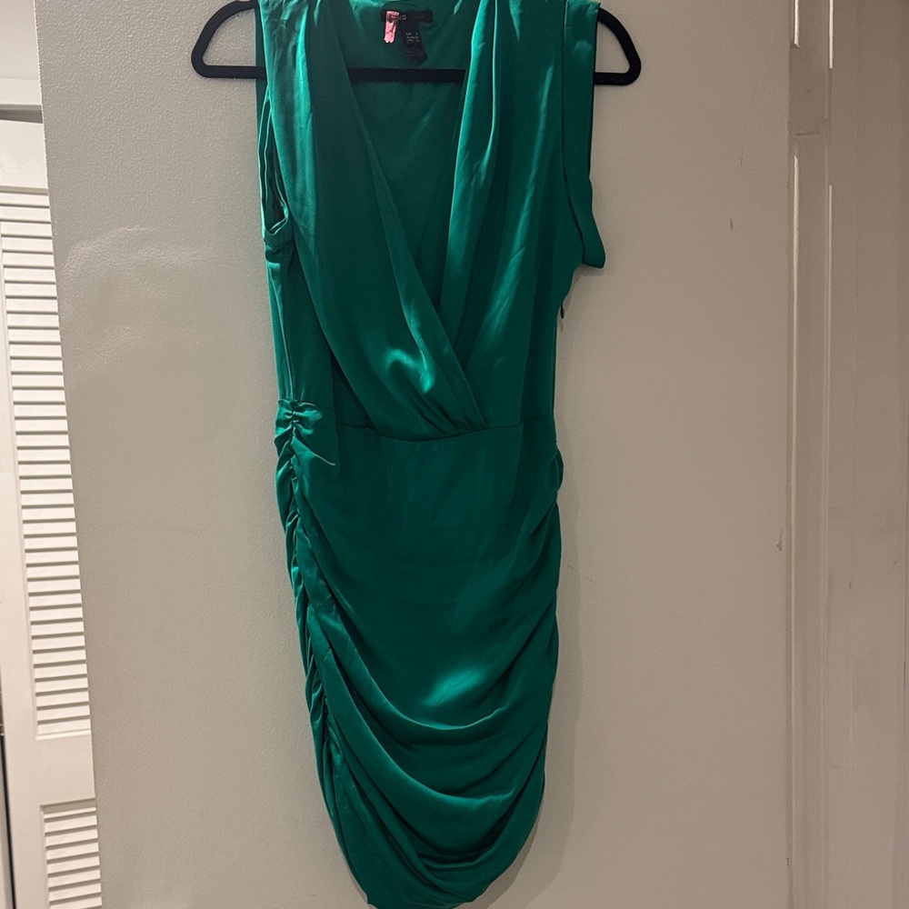 Mango Elegant Green Sleeveless Dress